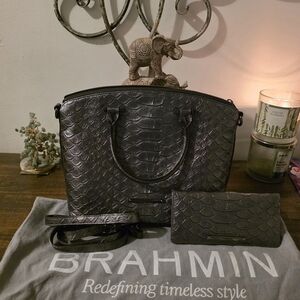 Brahmin Black Women's Bag Set